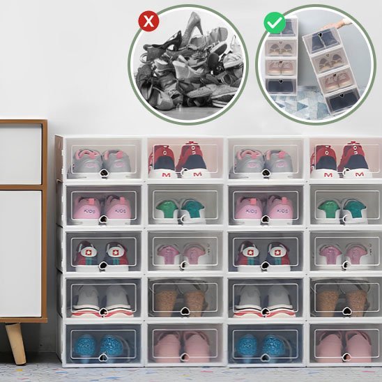 Boite à chaussures | Design Empilable - Organise ta maison